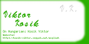 viktor kosik business card